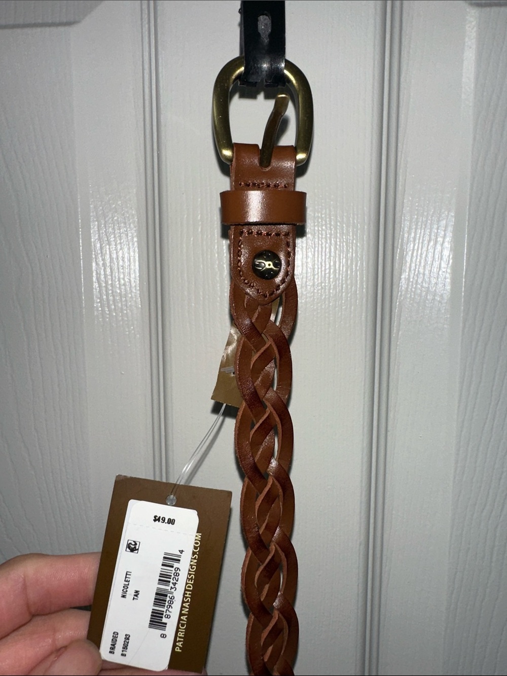 Patricia Nash Woven Leather Belt Small